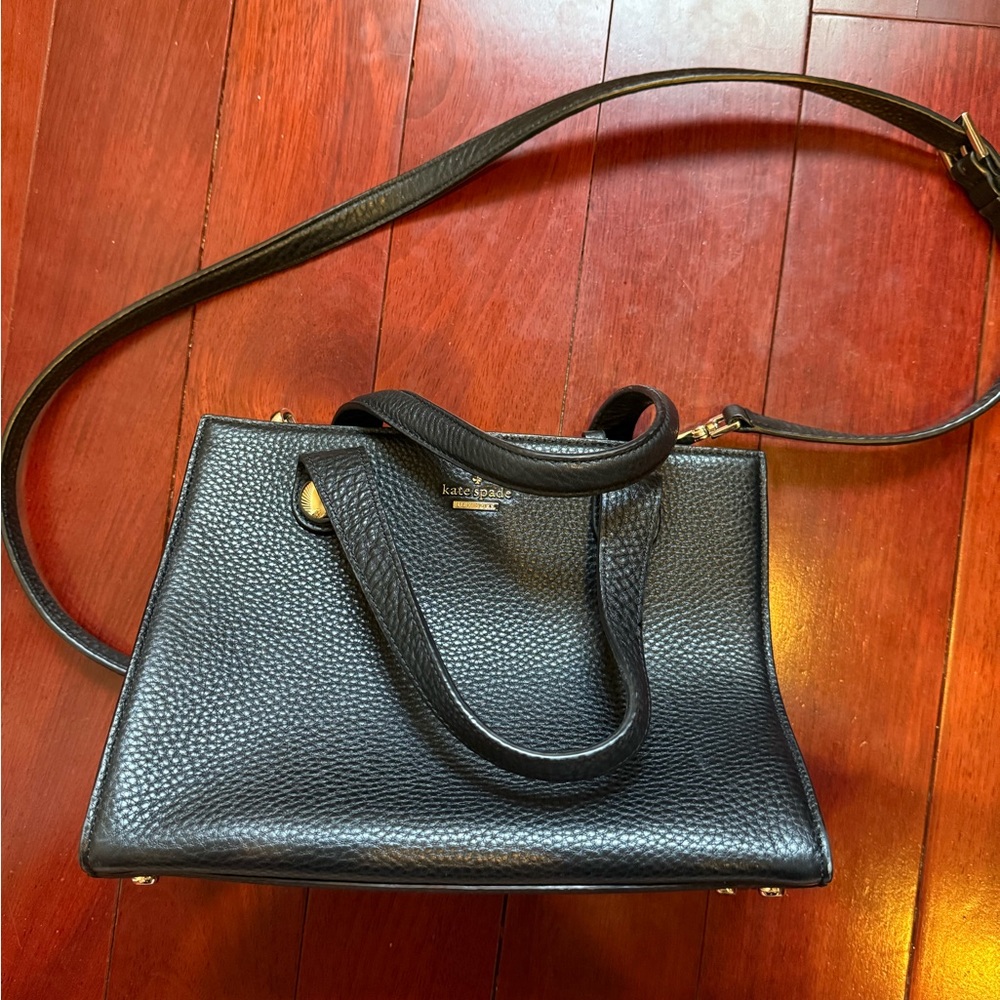 Kate Spade Black Leather Crossbody Bag with Handles